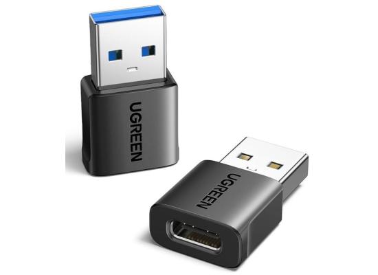 UGREEN USB to USB C Adapter, USB C Female to USB Male Adapter 10Gbps Type C Converter for iPhone 17 16 15 14 13 Plus Pro Max,iPad Air Mini 6 7, Samsung Galaxy S23 S24, iPad Air, Black